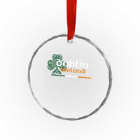 Dublin Ireland Crystal Glass Ornament Irish City Souvenir St Patricks Day Celtic Shamrock