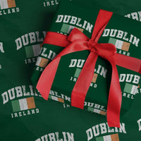 Dublin Ireland Flag Irish Retro Throwback Sports Design Wrapping Paper Roll