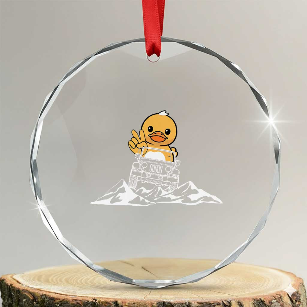 Duck Offroad Car Crystal Glass Ornament Funny Off Roading ATV Off Road