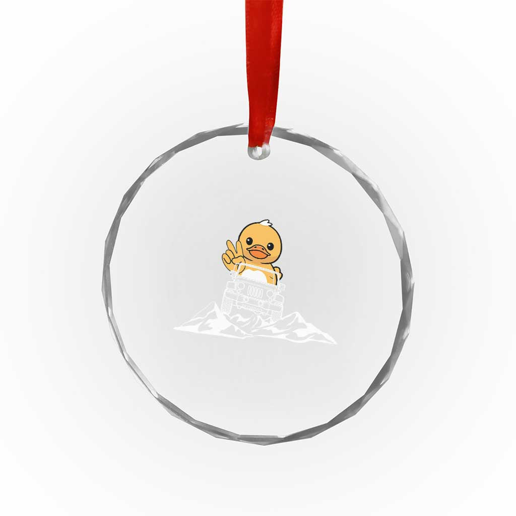 Duck Offroad Car Crystal Glass Ornament Funny Off Roading ATV Off Road