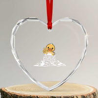 Duck Offroad Car Heart Crystal Glass Ornament Funny Off Roading ATV Off Road