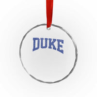 Duke Bold Script Name Sports Fans Crystal Glass Ornament