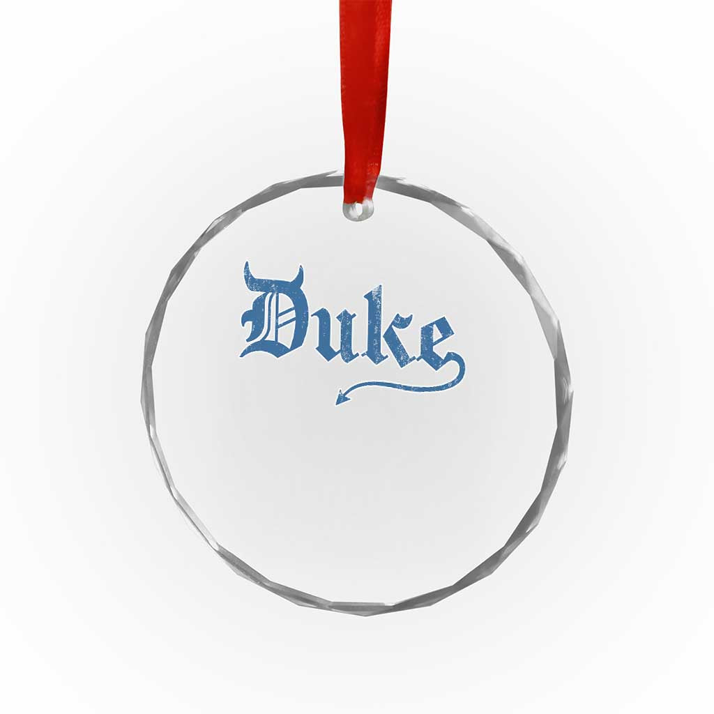 Duke Gothic Throwback Crystal Glass Ornament Game Day for Sports Fan