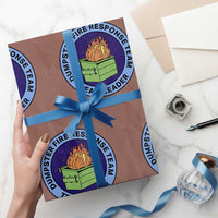 Dumpster Fire Response Team Leader Badge Wrapping Paper Roll Funny Office Chaos Holiday Gag Gift - Wonder Print Shop