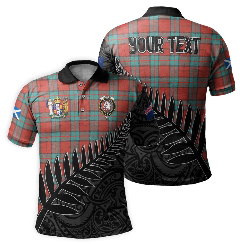 dunbar-ancient-tartan-family-crest-golf-shirt-with-fern-leaves-and-coat-of-arm-of-new-zealand-personalized-your-name-scottish-tatan-polo-shirt