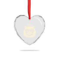 Dungeon Cat This Is An Outrage Heart Crystal Glass Ornament Funny Princess Kitten - Wonder Print Shop