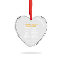 Dungeon Master Translator RPG Humor Heart Crystal Glass Ornament Sarcastic Tabletop Roleplay Game Masters and Players - Wonder Print Shop