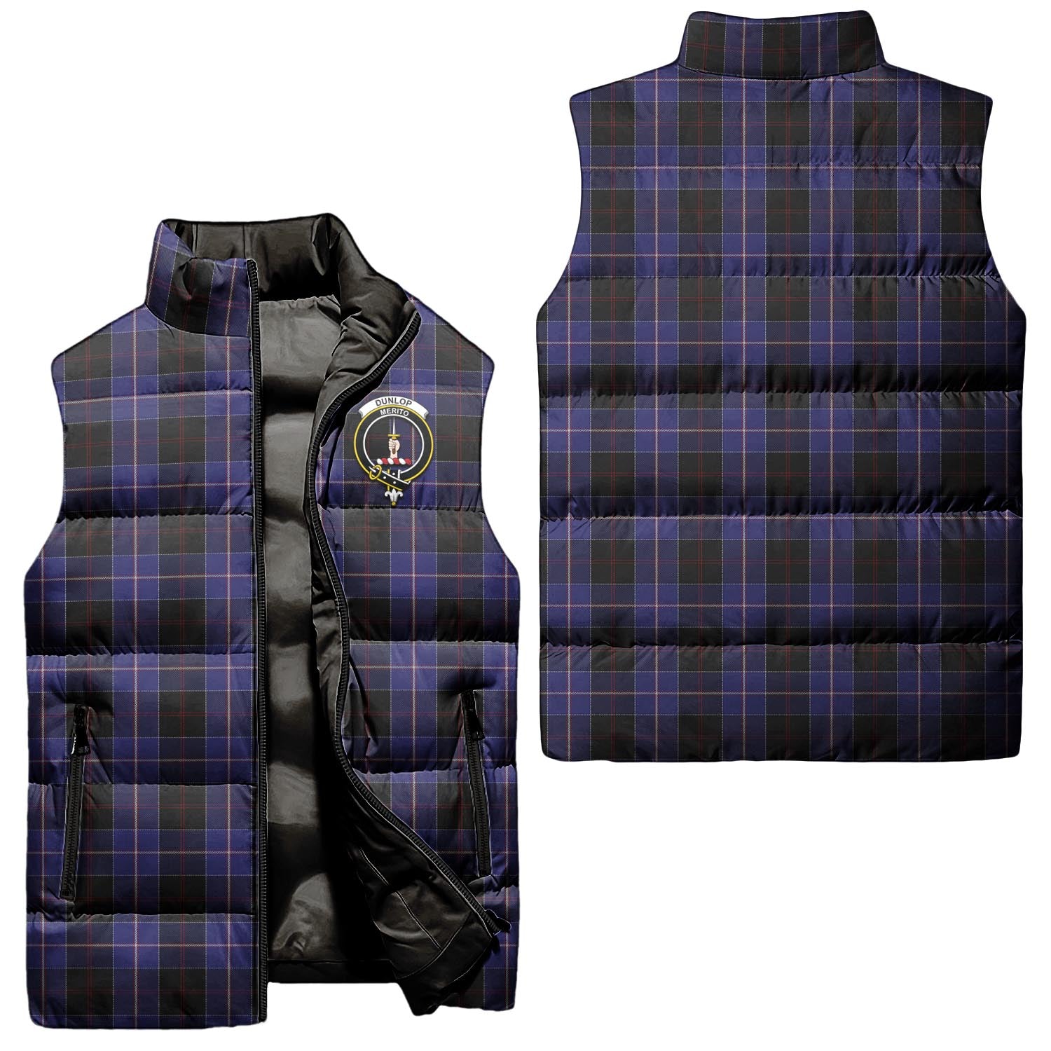 dunlop-clan-puffer-vest-family-crest-plaid-sleeveless-down-jacket