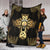 dunlop-clan-crest-golden-celtic-cross-thistle-style-blanket