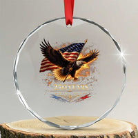 Eagle 250 Anniversary Usa Crystal Glass Ornament 1776 2026 Patriotic 4th Of July 250 Year American Flag
