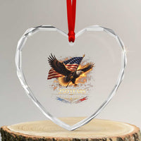 Eagle 250 Anniversary Usa Heart Crystal Glass Ornament 1776 2026 Patriotic 4th Of July 250 Year American Flag