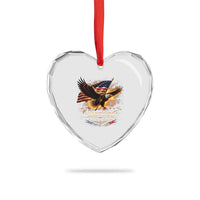 Eagle 250 Anniversary Usa Heart Crystal Glass Ornament 1776 2026 Patriotic 4th Of July 250 Year American Flag