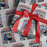 Eagle Flag America 250 Wrapping Paper Roll 1776-2026 250th Birthday - Wonder Print Shop