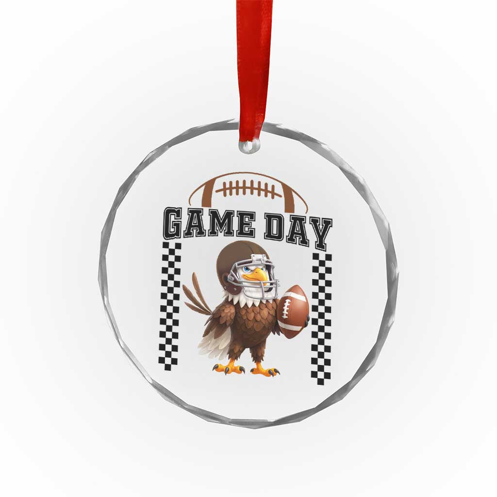 Eagle Football Crystal Glass Ornament Game Day Humor Gift - Wonder Print Shop