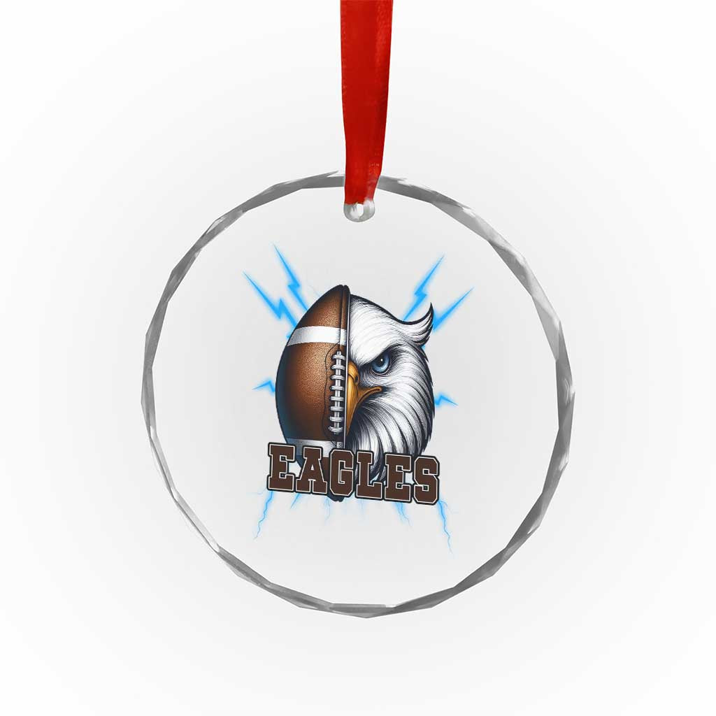 Eagle Football Power Crystal Glass Ornament Game Day Sports Fan Gift - Wonder Print Shop