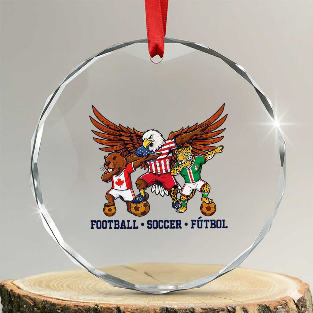 Eagle Jaguar Beaver 2026 Football Crystal Glass Ornament Supporters Gift Idea