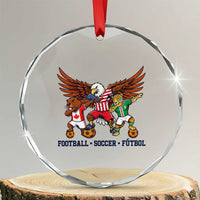 Eagle Jaguar Beaver 2026 Football Crystal Glass Ornament Supporters Gift Idea