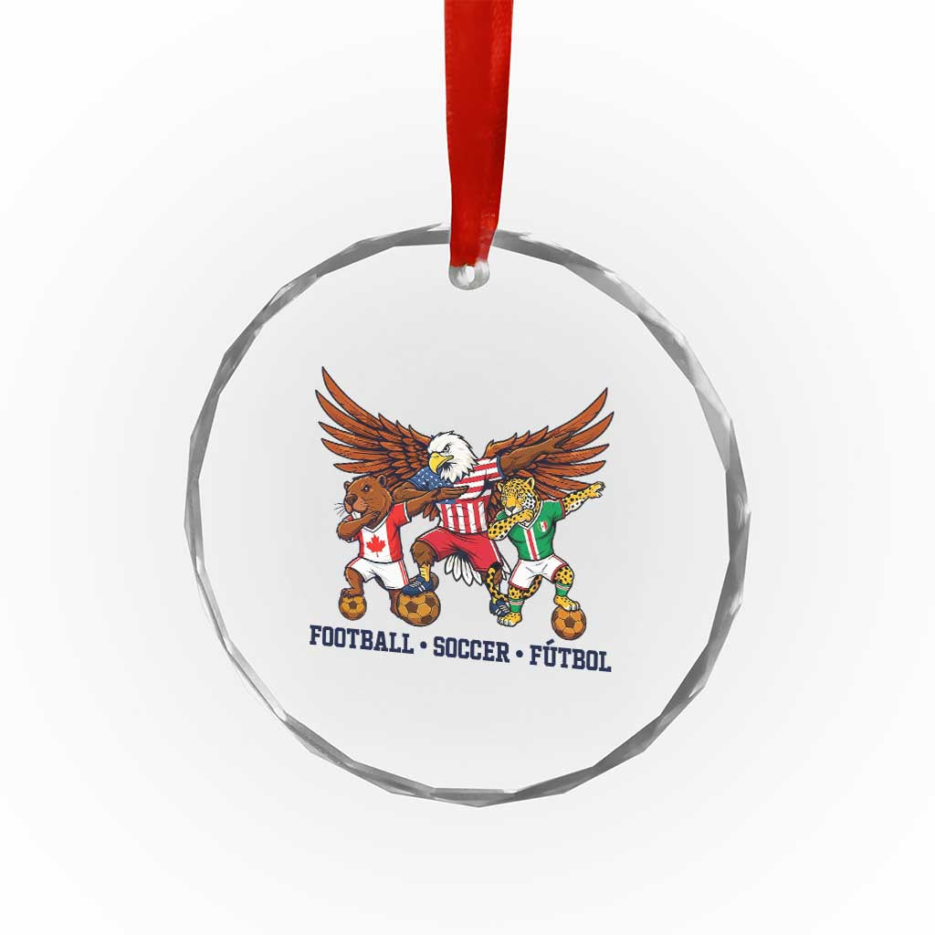 Eagle Jaguar Beaver 2026 Football Crystal Glass Ornament Supporters Gift Idea