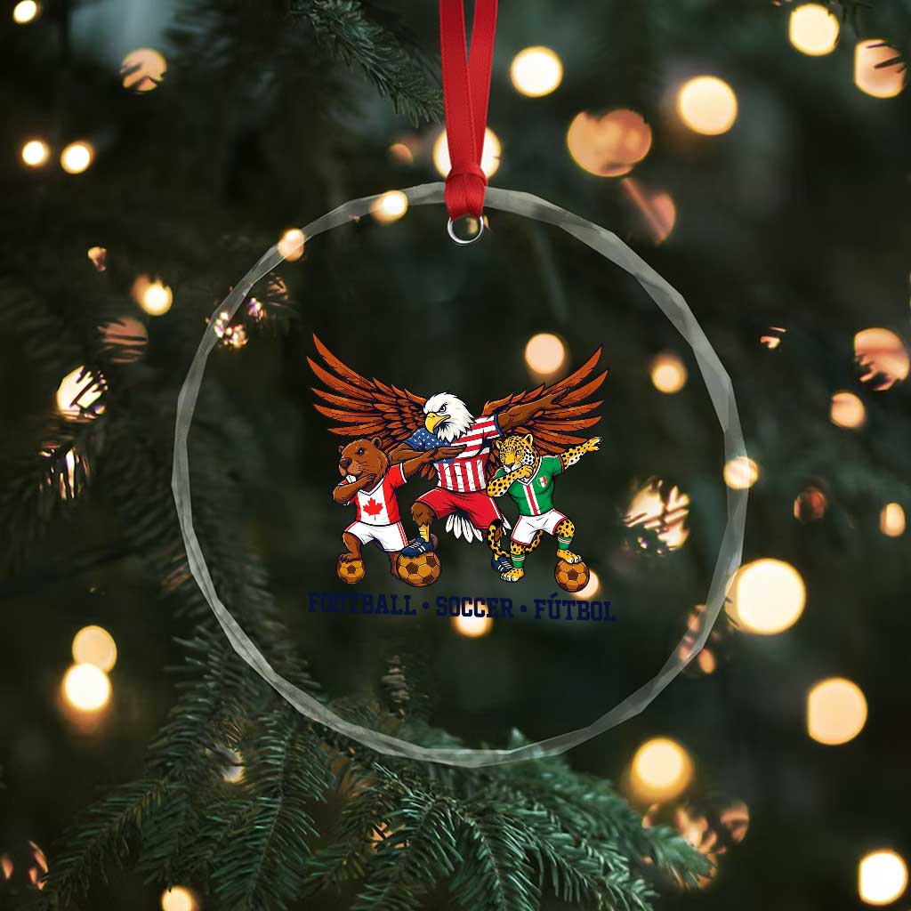 Eagle Jaguar Beaver 2026 Football Crystal Glass Ornament Supporters Gift Idea