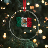 Eagle Mexican Flag Crystal Glass Ornament Aztecs Mexico Heritage Roots - Wonder Print Shop