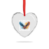 Eagles Football Heart Crystal Glass Ornament Patriotic Eagle American Flag Gift - Wonder Print Shop