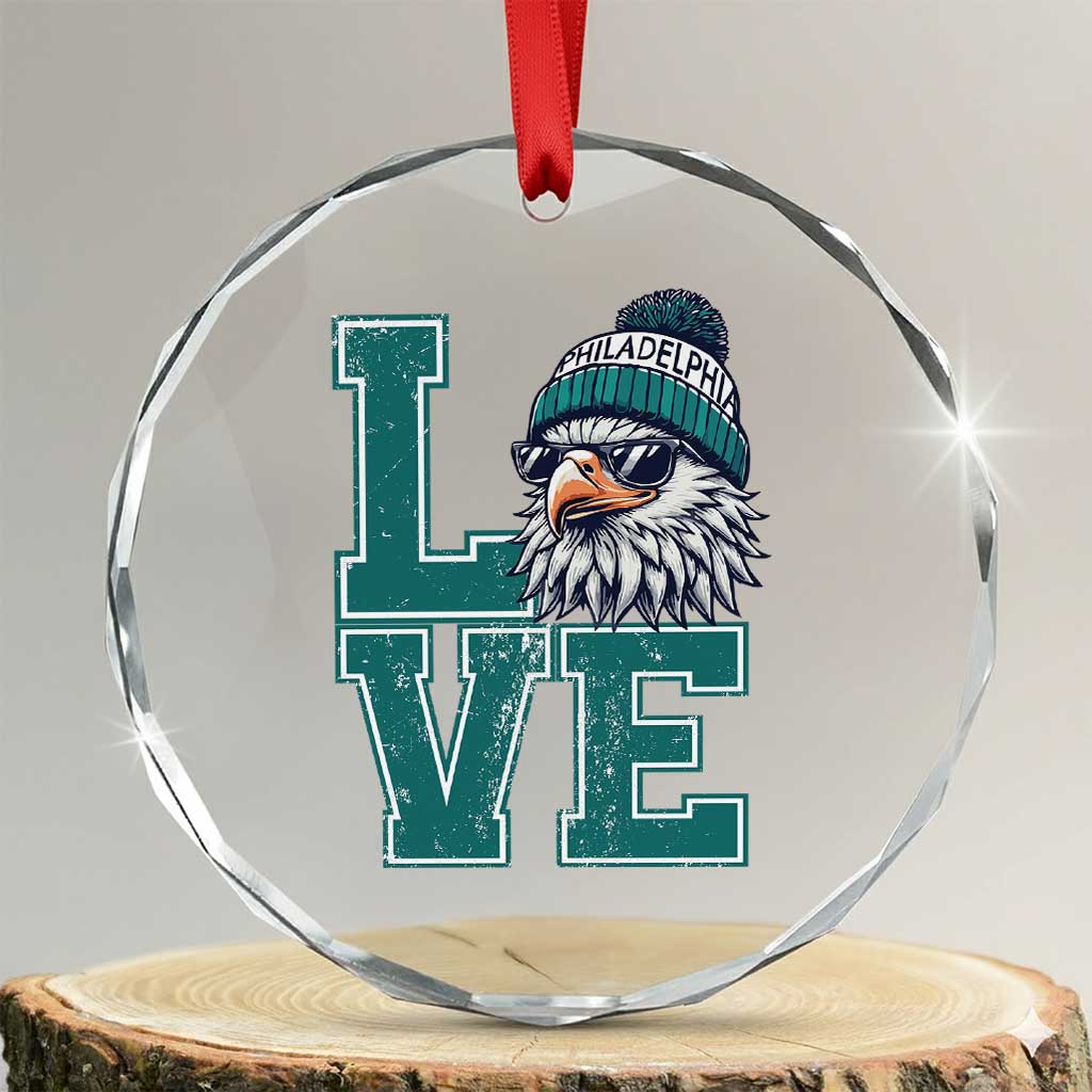Eagles Inspirational Crystal Glass Ornament LOVE Cool Eagle Lover Vintage TS02