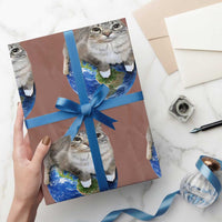 Earth Cat Silly Cat Meme Wrapping Paper Roll