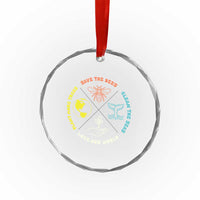 Earth Day Awareness Crystal Glass Ornament Save The Bees Plant More Trees Clean The Seas Titties