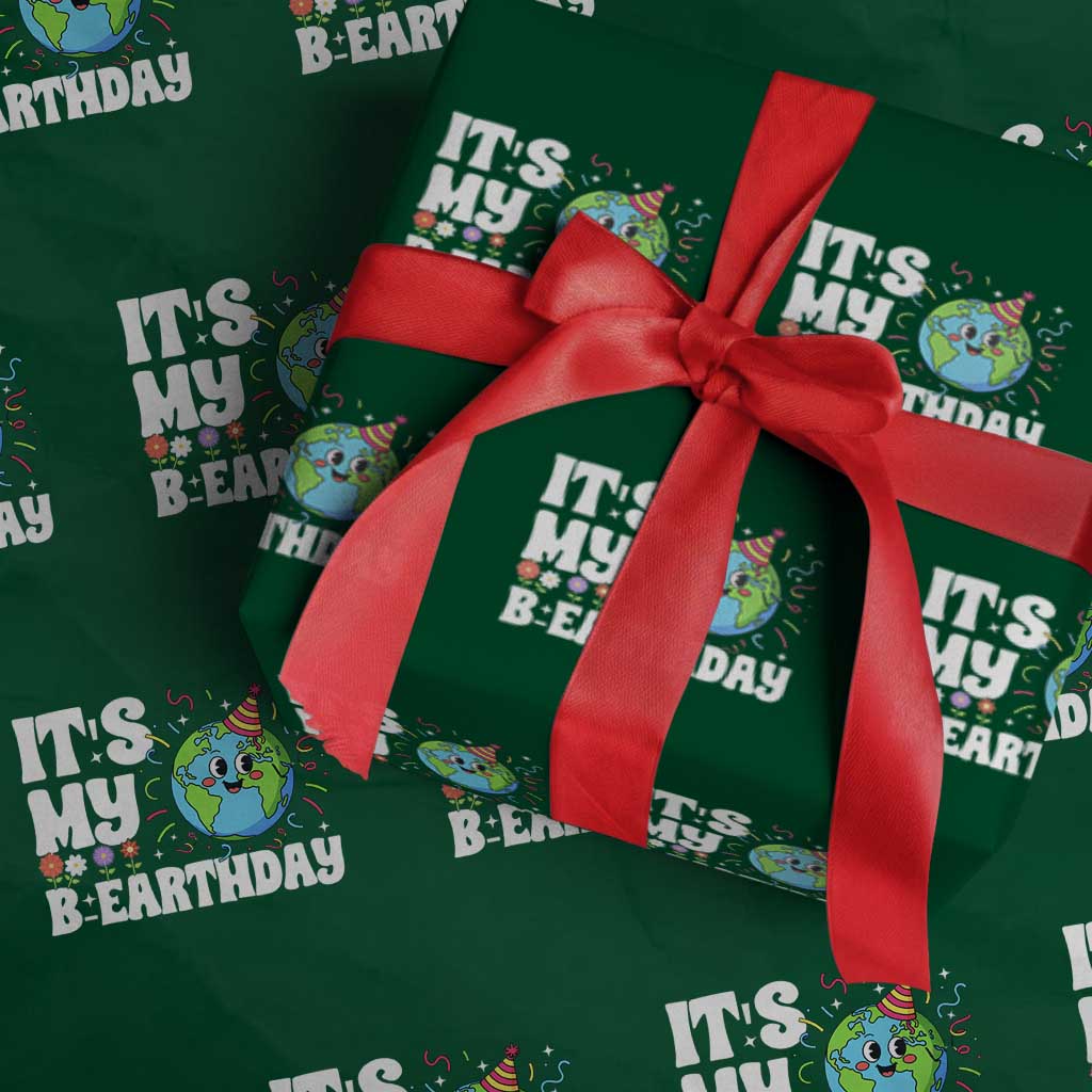 Earth Day Birthday Wrapping Paper Roll April 22 Nature Lover Eco Birthday Party Gift
