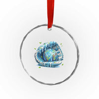 Earth Day Crystal Glass Ornament Funny Baseball Ice Cream Drip Glove Eco Friendly