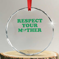 Earth Day Crystal Glass Ornament Respect Your Mother Environmental Recycling