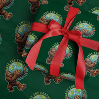 Earth Day Wrapping Paper Roll Save The Earth Bigfoot Lives Here