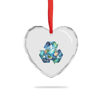 Earth Day Dont Be Trashy Heart Crystal Glass Ornament Environmental Awareness Gift