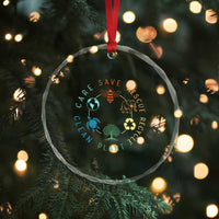 Earth Day Environment Crystal Glass Ornament Save Bees Rescue Animals Recycle Plastic
