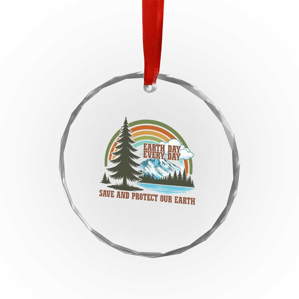 Earth Day Everyday Crystal Glass Ornament Save The Planet Nature Lover Gift