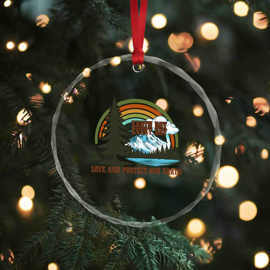 Earth Day Everyday Crystal Glass Ornament Save The Planet Nature Lover Gift