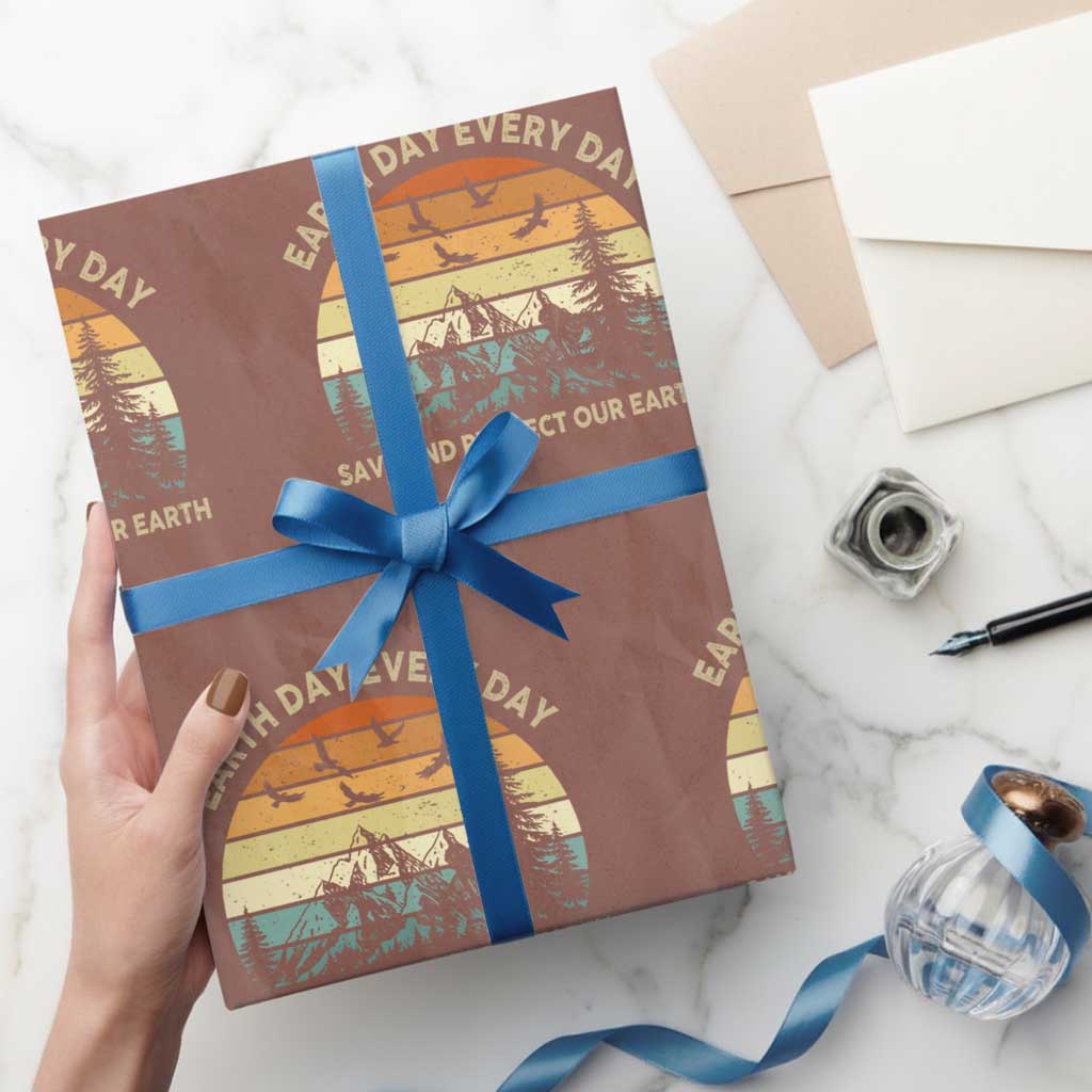 Earth Day Everyday Wrapping Paper Roll Save And Protect Our Earth
