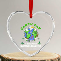Earth Day Is Every Day Heart Crystal Glass Ornament Now More Than Ever - Wonder Print Shop