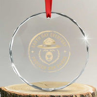 Earth Day Protect Our Parks Crystal Glass Ornament Vintage Retro Bear
