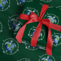Earth Day Sea Turtle Wrapping Paper Roll Save Bees Plant Trees Clean Seas Environmentalist