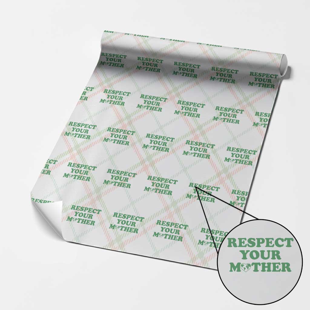 Earth Day Wrapping Paper Roll Respect Your Mother Environmental Recycling