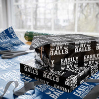 Easily Distracted By Balls Funny Golfer Wrapping Paper Roll Sarcastic Golfing Humor for Golf Dads n Men