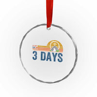 Easter A Lot Can Happen in 3 Days Crystal Glass Ornament Retro Religious Easter Christian - Wonder Print Shop