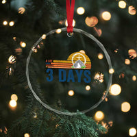 Easter A Lot Can Happen in 3 Days Crystal Glass Ornament Retro Religious Easter Christian - Wonder Print Shop