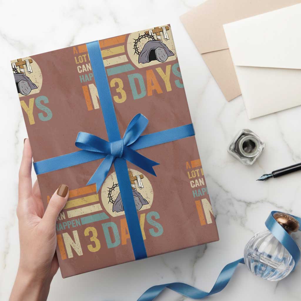 Easter A Lot Can Happen In 3 Days Religious Wrapping Paper Roll