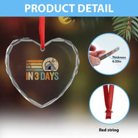Easter A Lot Can Happen In 3 Days Religious Heart Crystal Glass Ornament