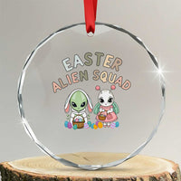 Easter Alien Squad Crystal Glass Ornament Funny UFO Lover Gift