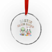 Easter Alien Squad Crystal Glass Ornament Funny UFO Lover Gift