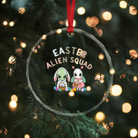 Easter Alien Squad Crystal Glass Ornament Funny UFO Lover Gift