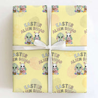Easter Alien Squad Wrapping Paper Roll Funny UFO Lover Gift